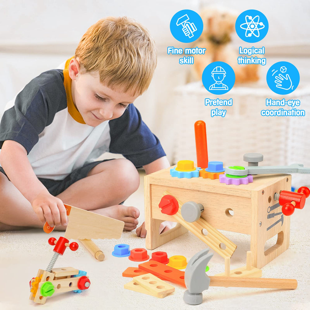 Hieoby wooden wrench supports imaginative problem-solving during play.