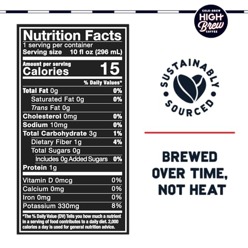High Brew Nitro Black can label shows caffeine-rich blend from sustainably sourced beans