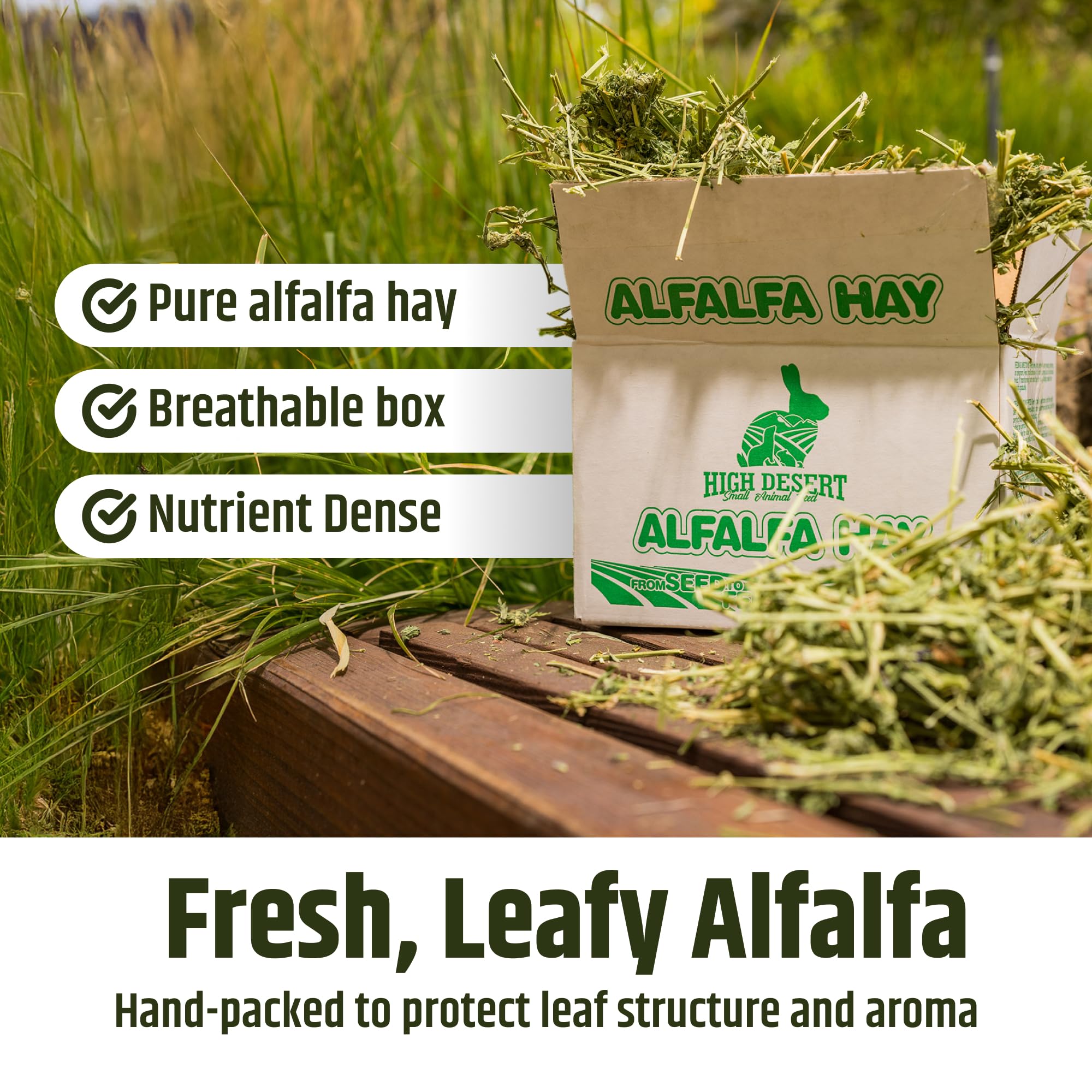 Balanced protein and fiber in High Desert alfalfa hay aids daily grazing.