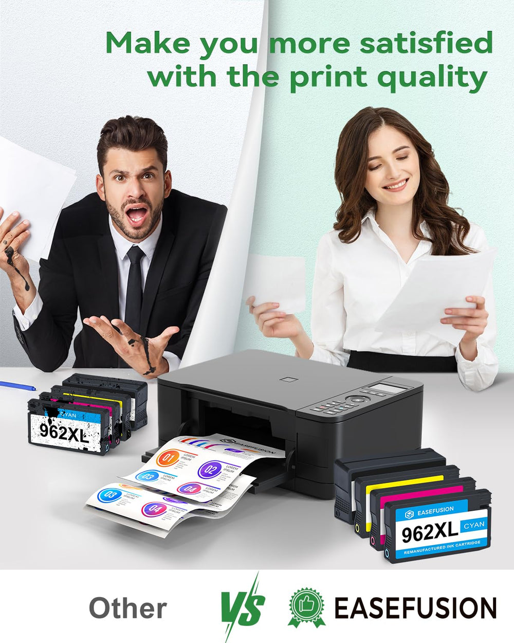 High page yield graphics sample showing black and color performance.