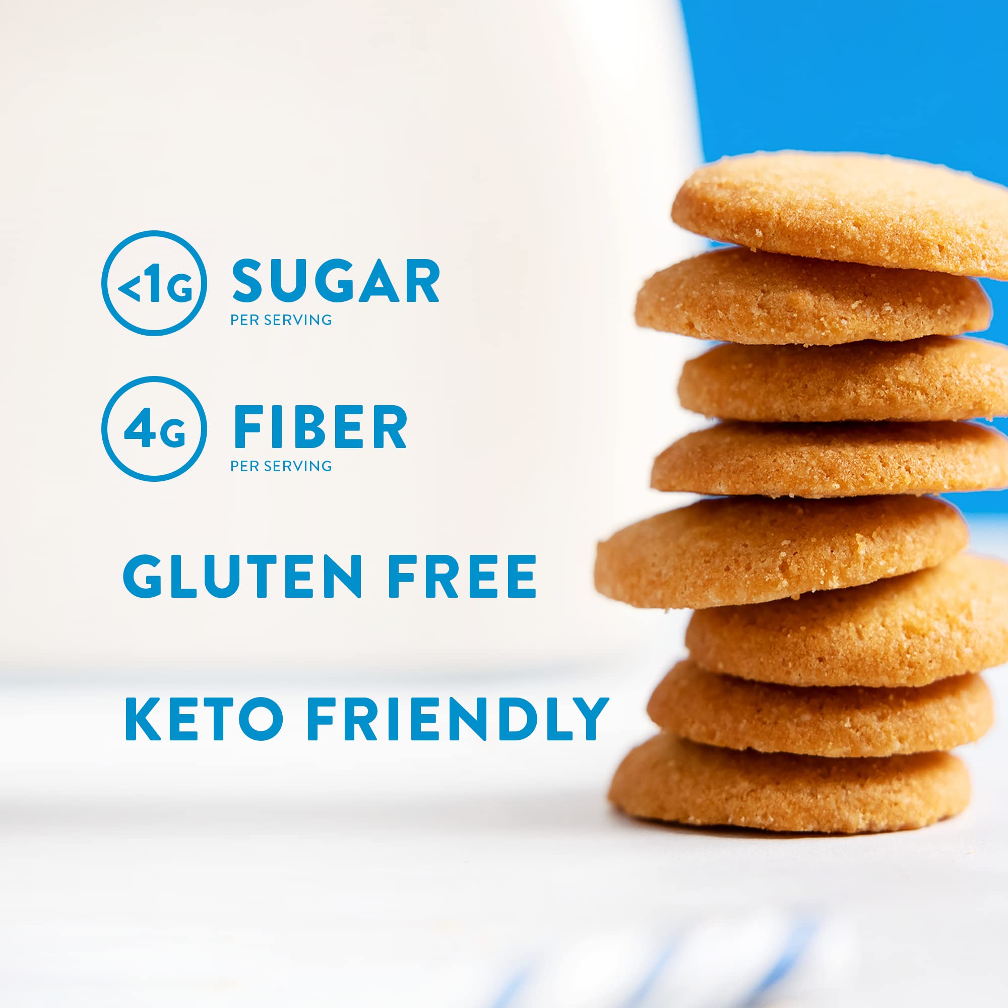 HIGHKEY Almond flour crumb closeup emphasizes nutty flavor and grain-free quality.