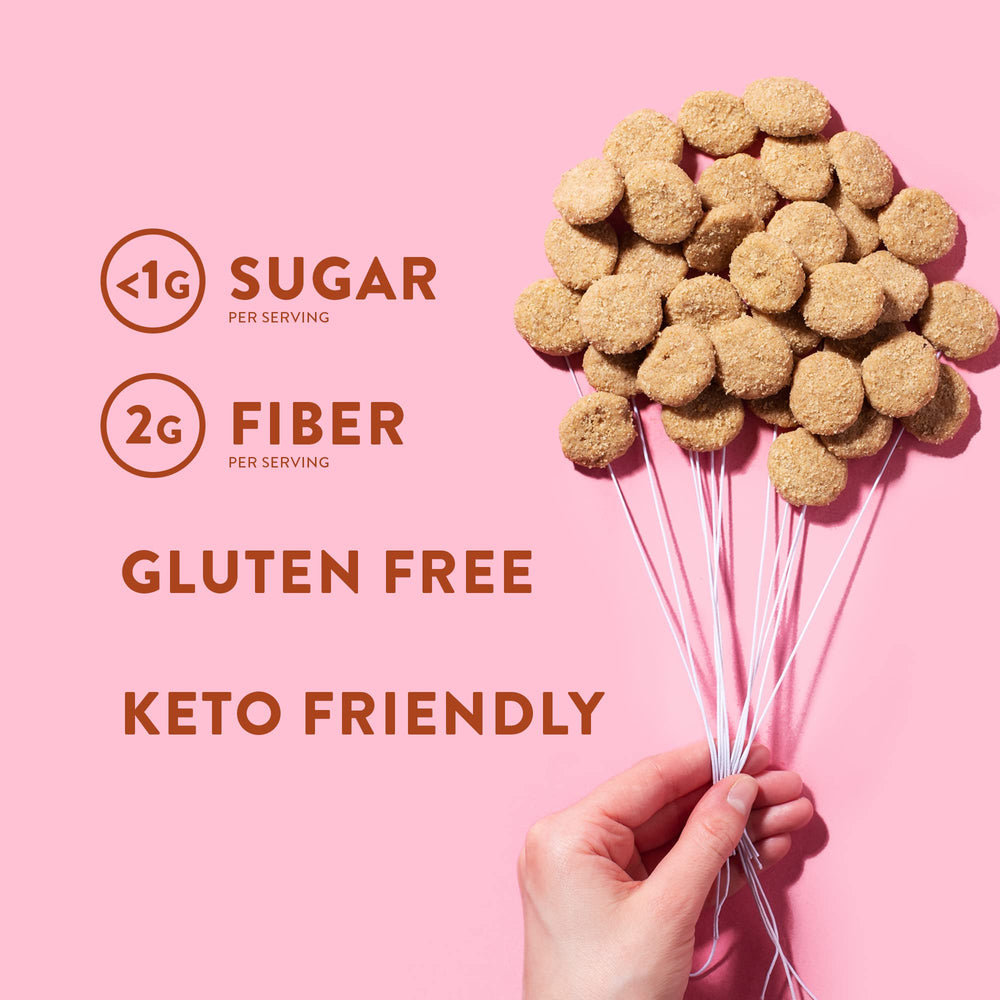 HighKey Sugar Free Cookies almond flour close-up, grain-free and gluten-free ingredients.