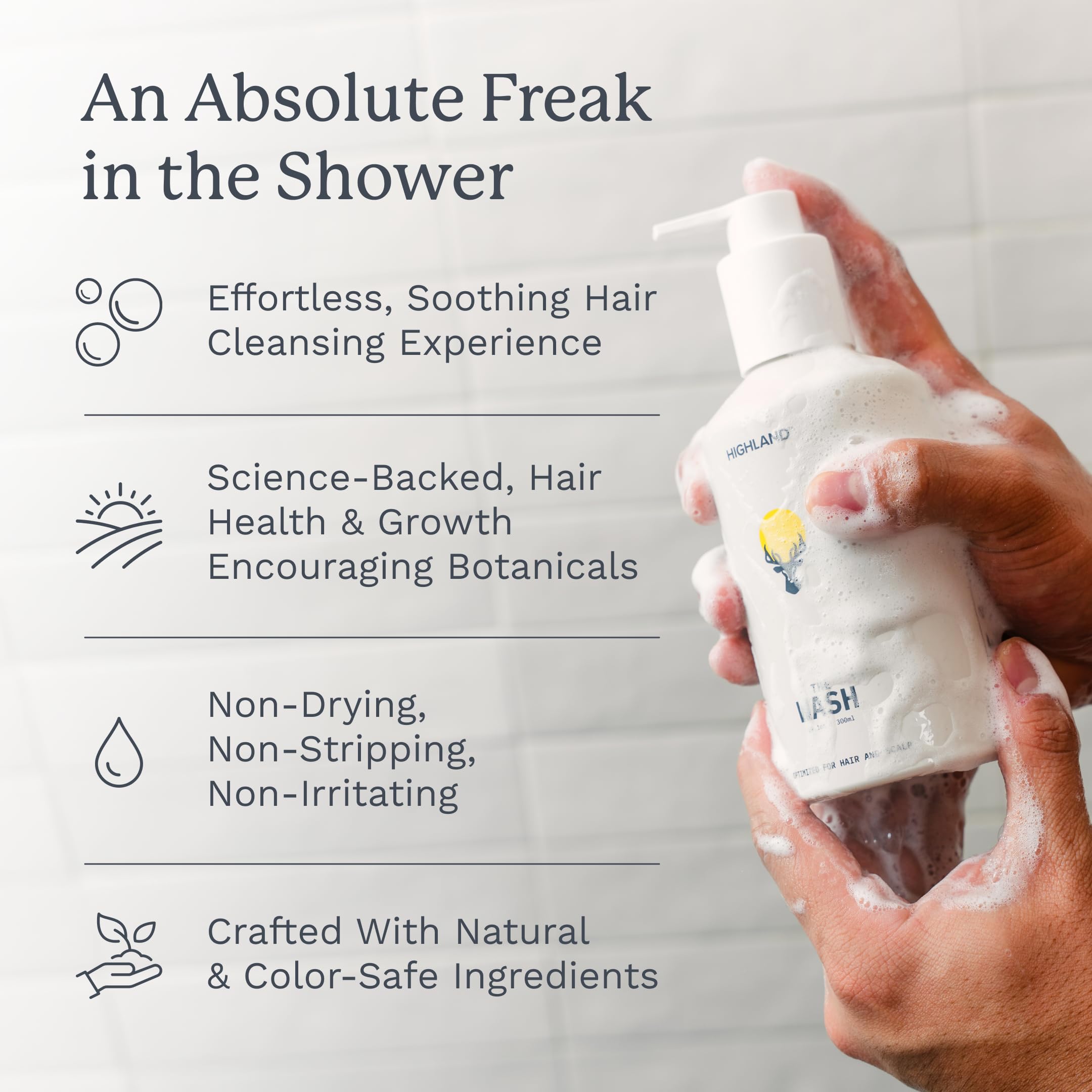 Close-up of The Wash pour for controlled scalp-friendly distribution