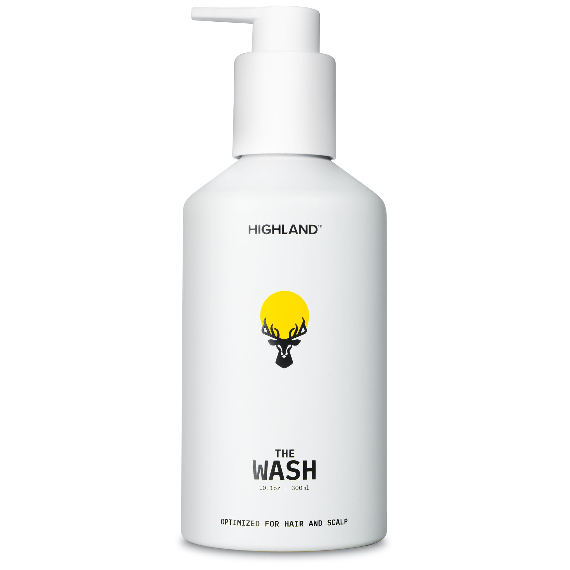Highland The Wash bottle with mint-sandalwood label for daily cleansing
