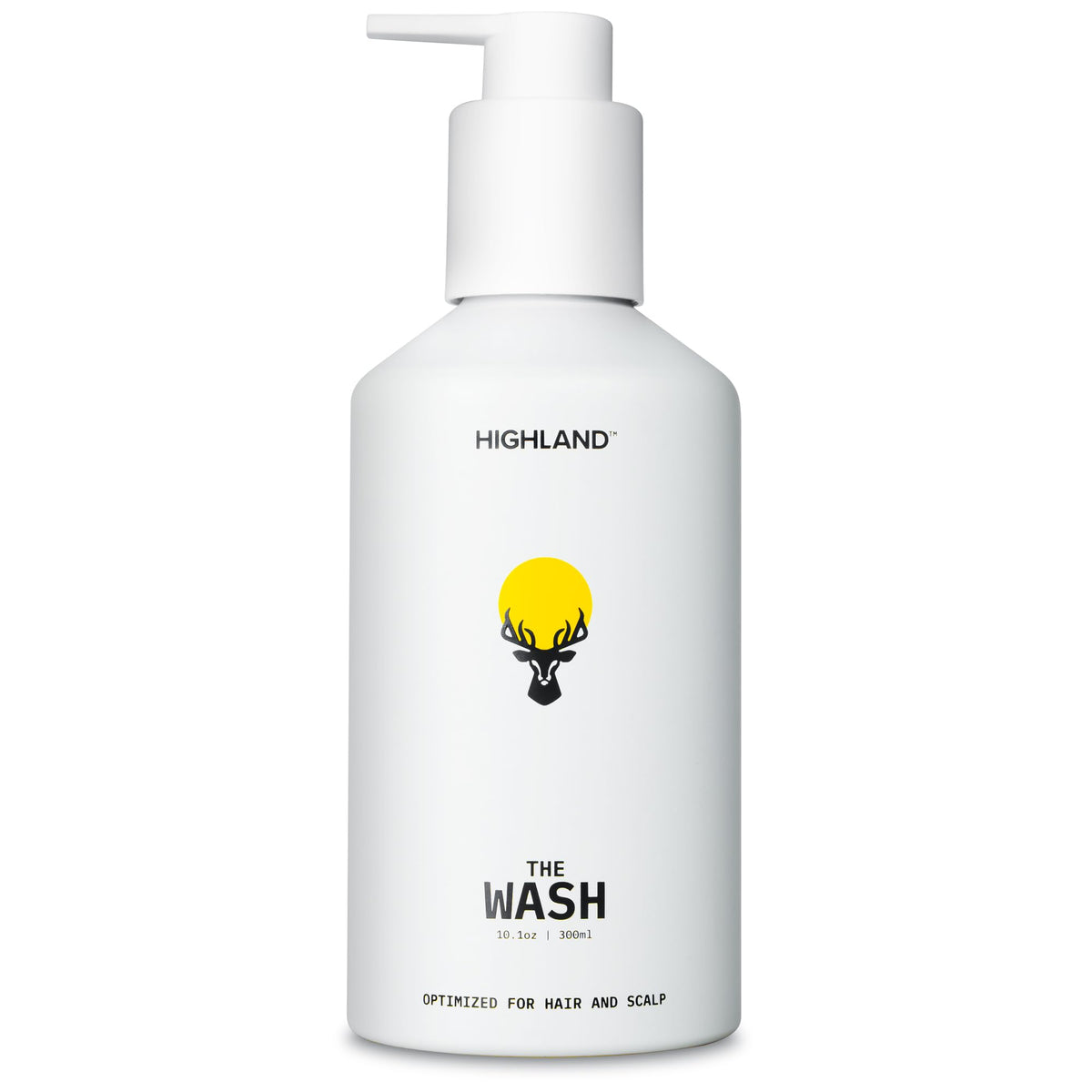 Highland The Wash bottle with mint-sandalwood label for daily cleansing