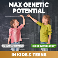 HighSpot Height Growth Gummies nutrition panel featuring calcium and vitamin blends.