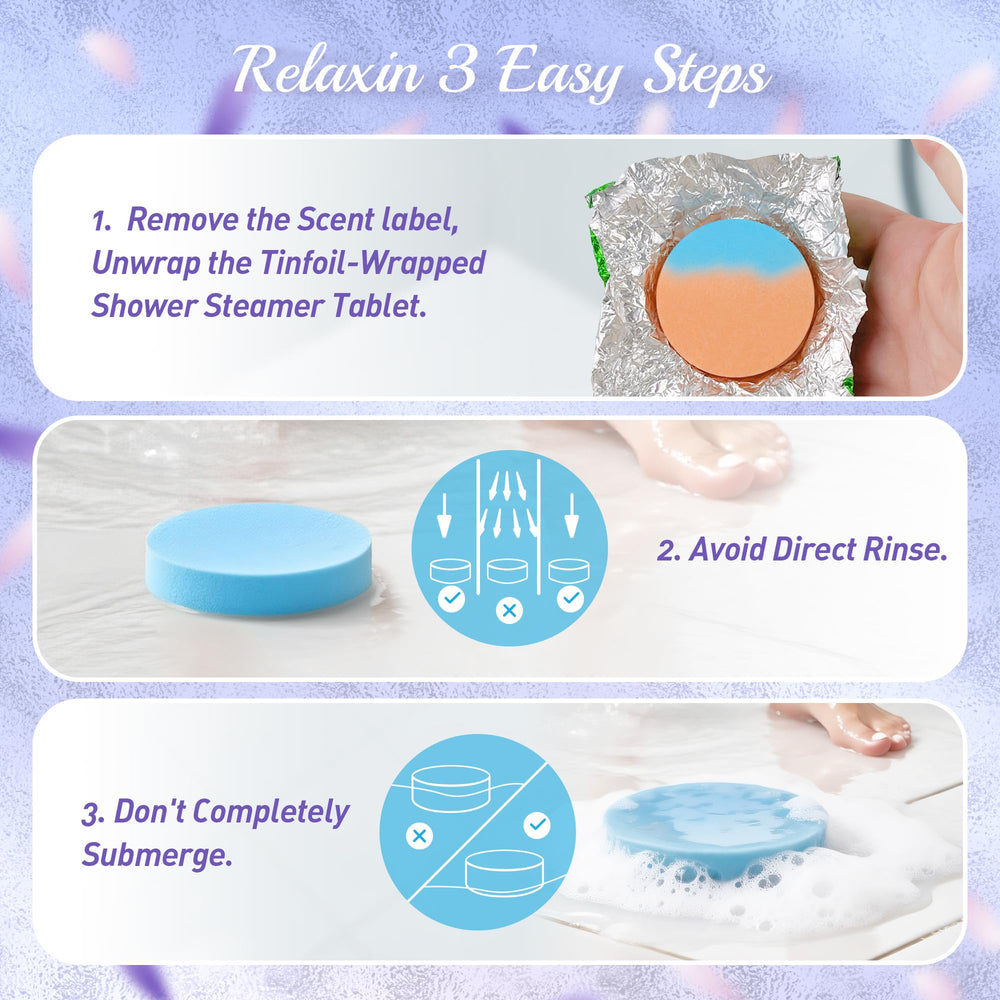 HiHas two-color shower steamers with dual sensory design