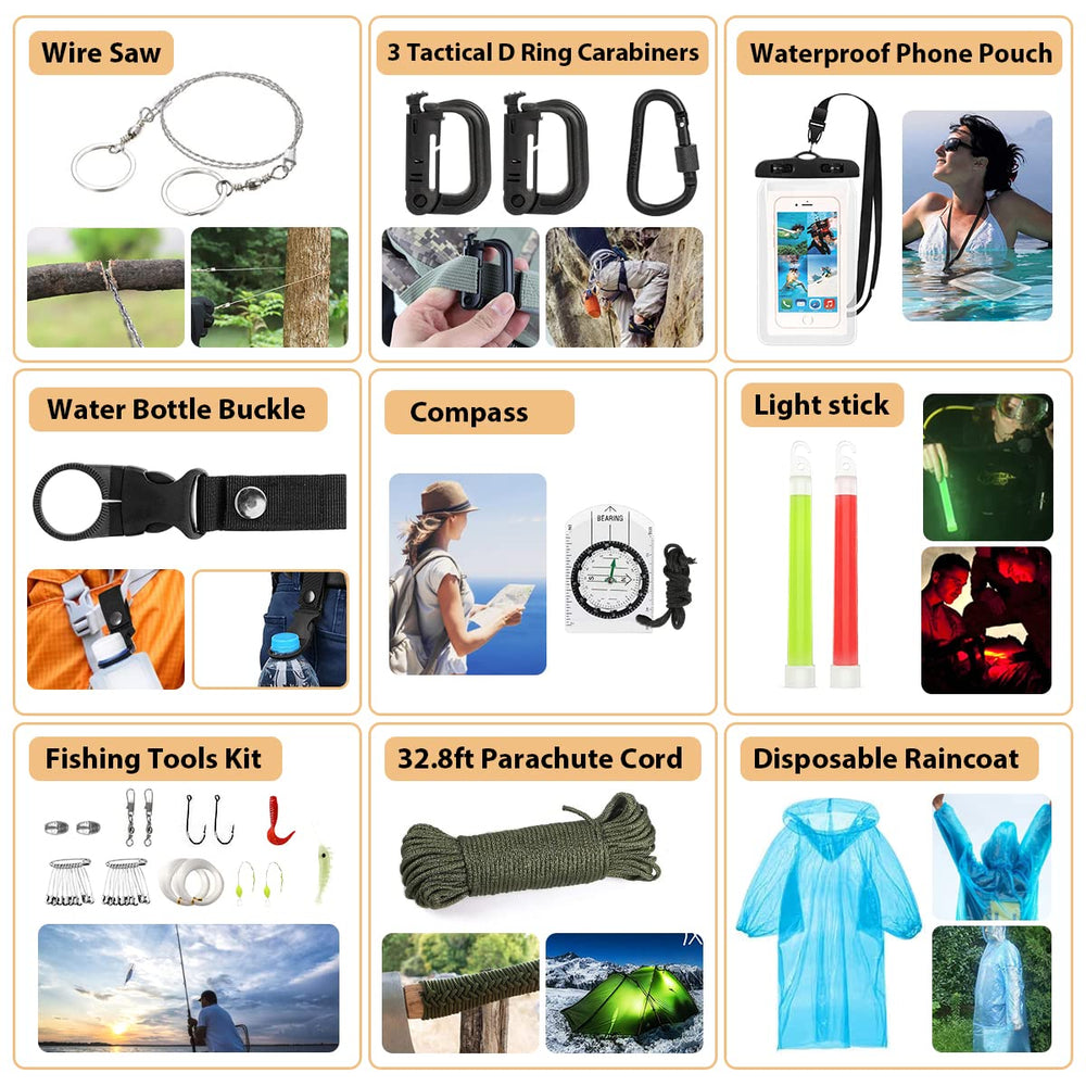 HIHEGD compact gear is designed for hiking, camping, hunting, and travel.