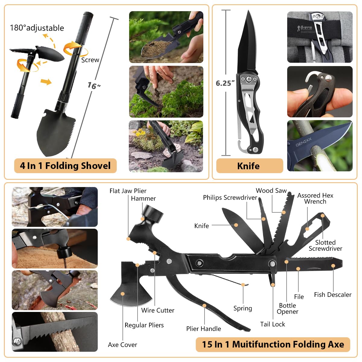 HIHEGD MOLLE-compatible bag attaches to packs for versatile outdoor setups.