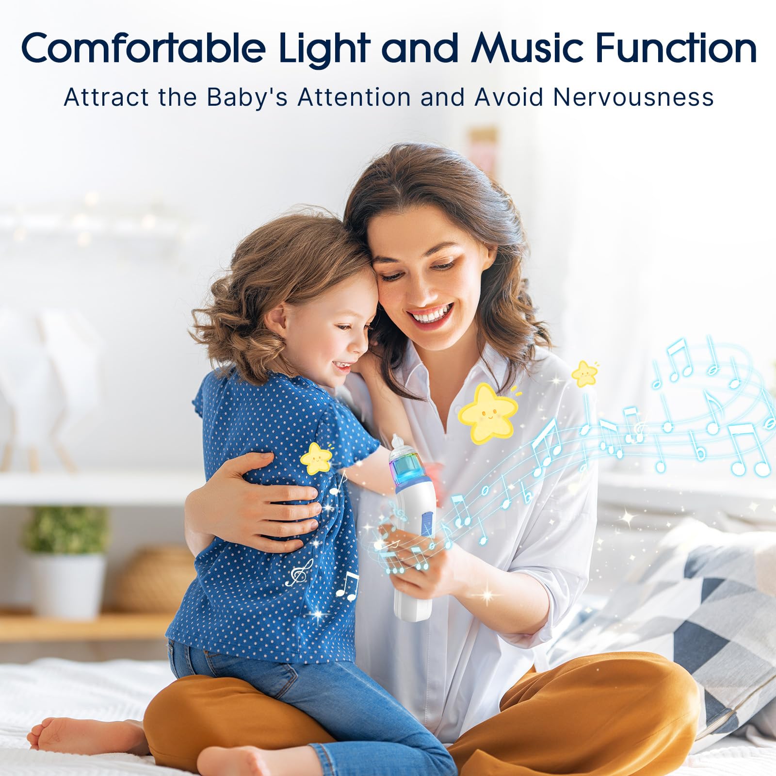 Five suction levels on Hihened nasal aspirator for customizable cleaning