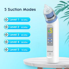 Baby using Hihened aspirator for clearer breathing during sleep