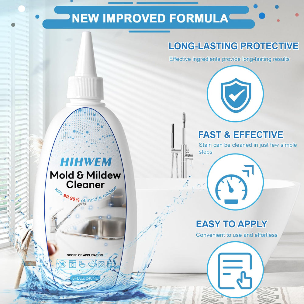 HIHWEM Mold Mildew Remover Gel on kitchen sink edges for lasting cleanliness