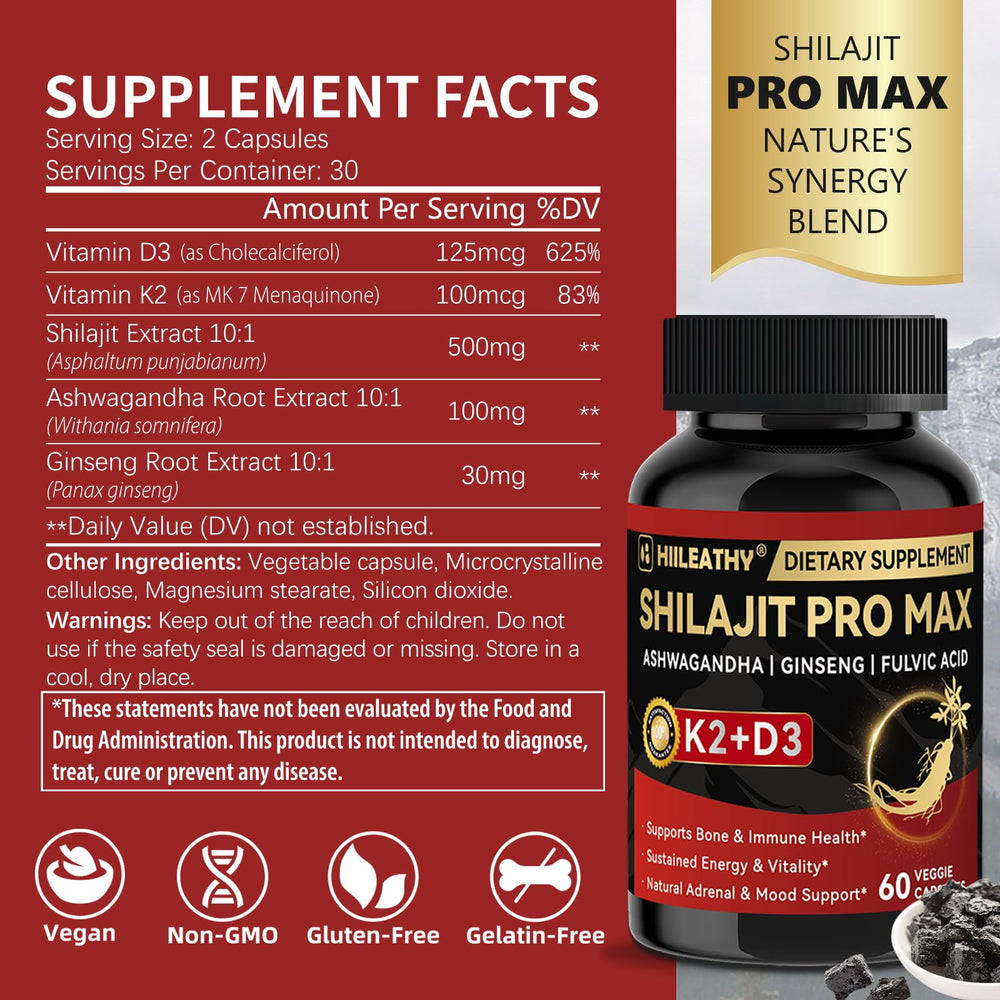 HIILEATHY Made in USA label on supplement packaging