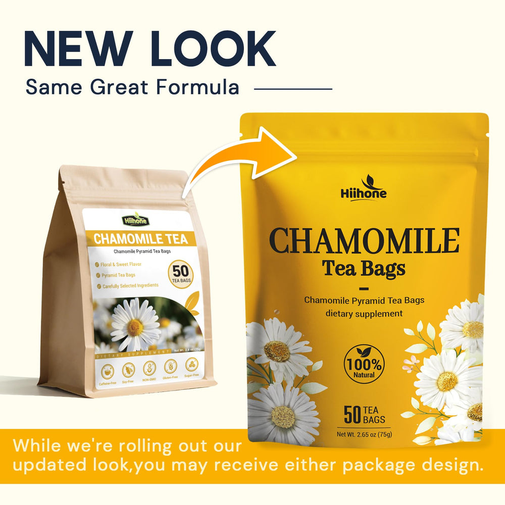HIIHONE chamomile tea sugar-free and caffeine-free option for mindful sipping.