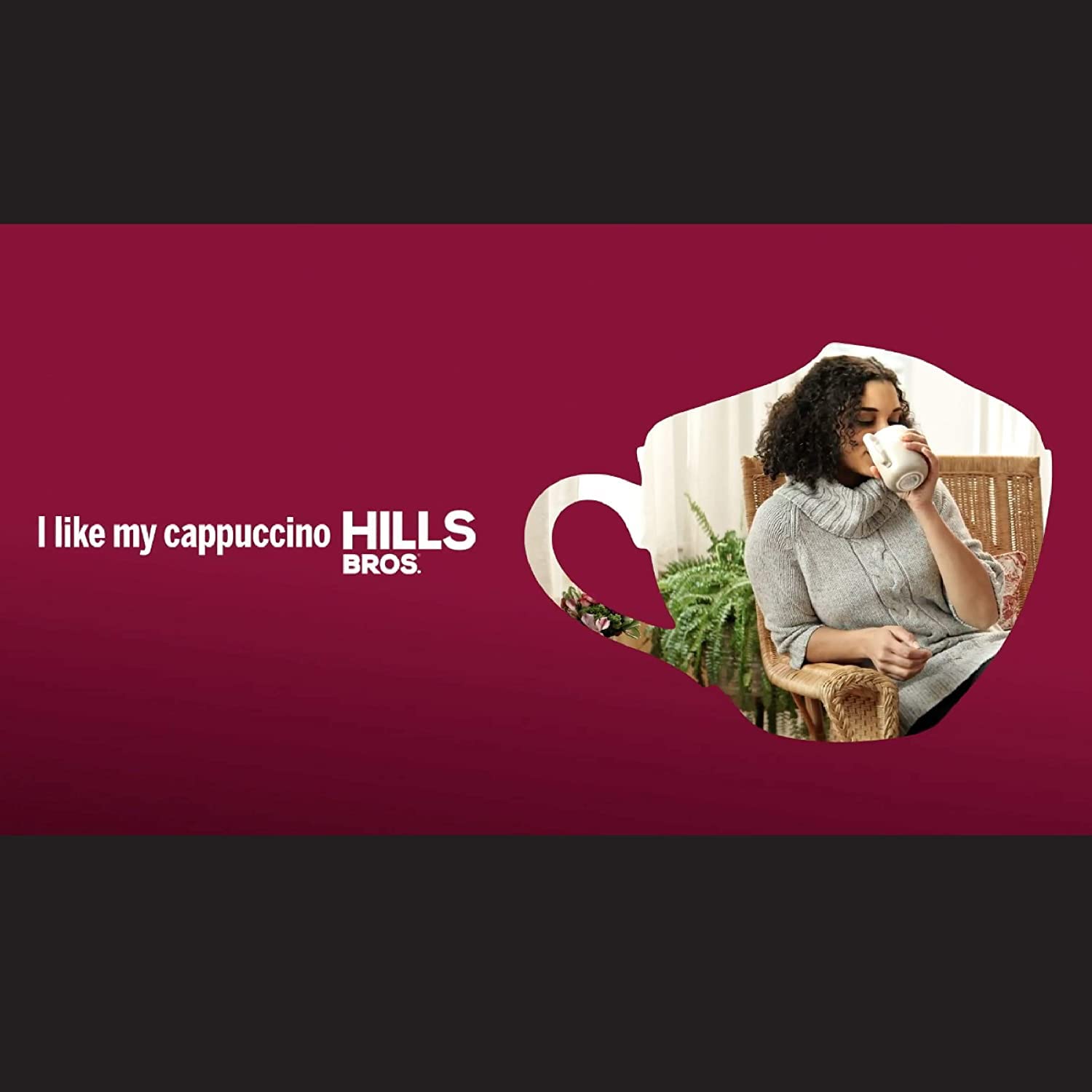 Hills Bros Cappuccino Mix ready-to-serve cup, hot or iced