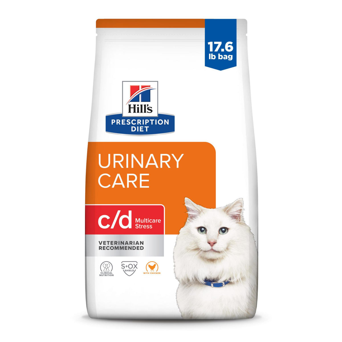 Hill's Prescription Diet CD Multicare Stress urinary care cat food bag for urinary health support