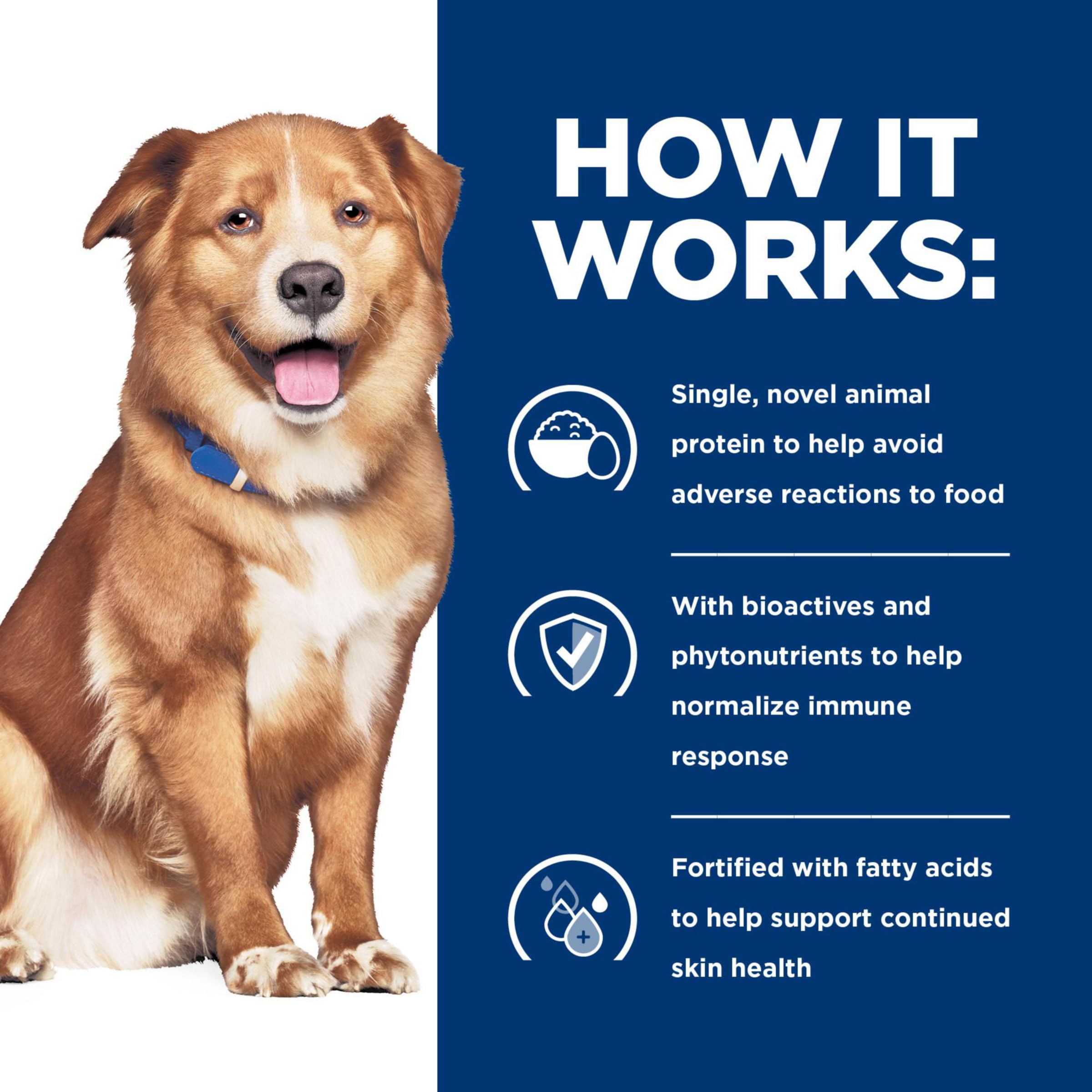 Hill's Prescription Diet Derm Complete snuggle-friendly nutrition promotes bonding moments.
