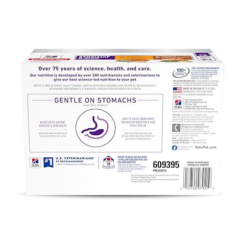 Hill's Science Diet Sensitive Stomach & Skin turkey stew bowl entices meals and supports coat health