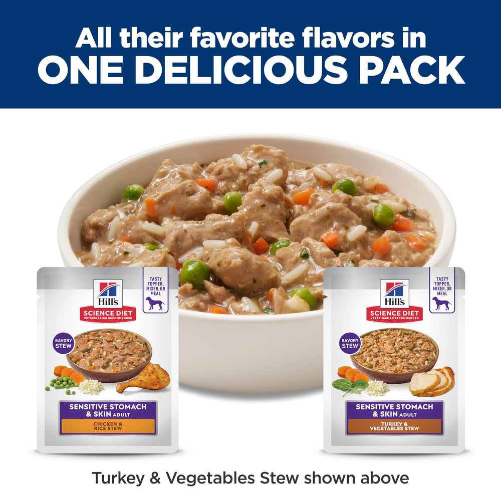Hill's Science Diet Sensitive Stomach & Skin pouch offers ready-to-serve convenience
