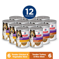 Hill's Science Diet turkey-rice-stew bowl offers slow-cooked flavor.