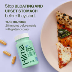 Hilma Digestive Enzymes turmeric and black pepper provide herbal support