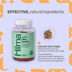 Hilma prebiotic fiber gummies citrus flavor close-up for tasty daily use.