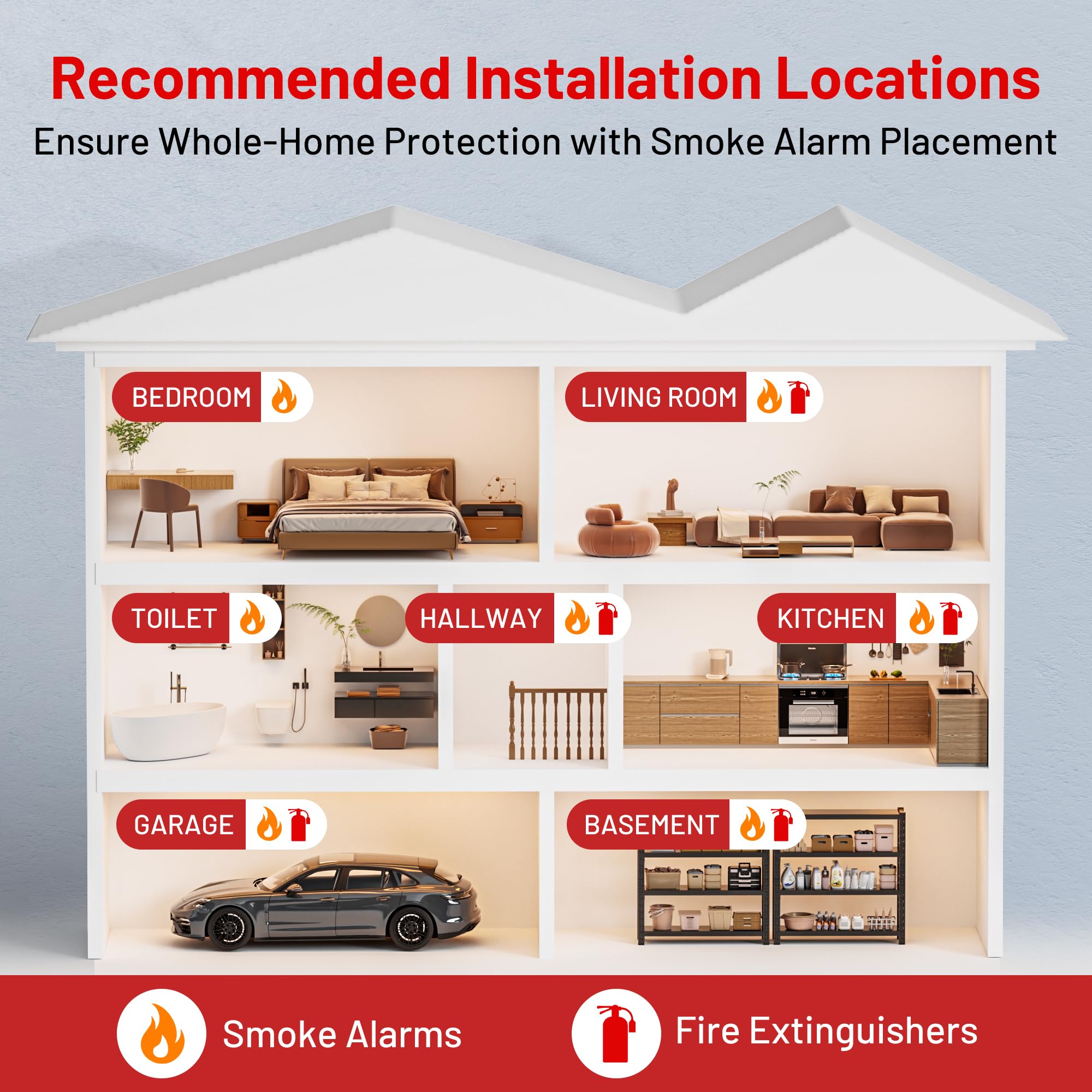 Hilmon Smoke Alarm kitchen steam test image demonstrates reduced false alarms from steam.