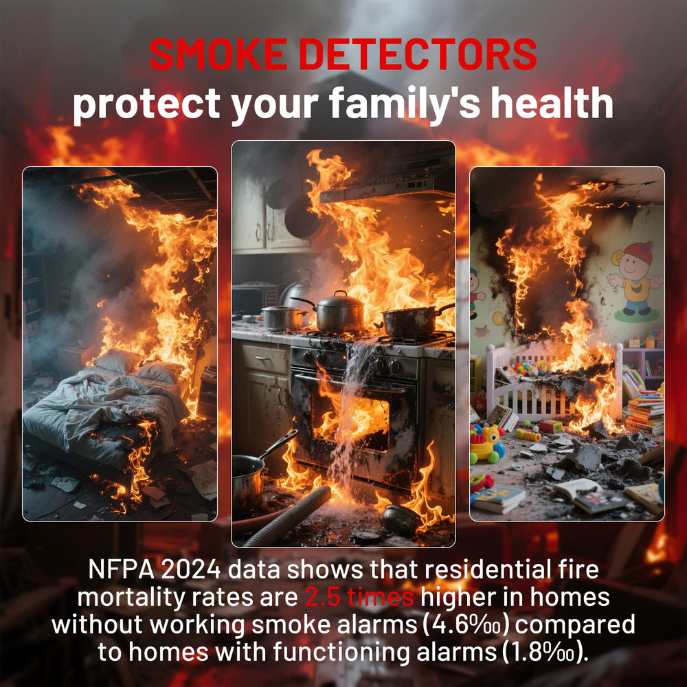 Hilmon Smoke Alarm six-pack box offers scalable protection for multiple rooms.