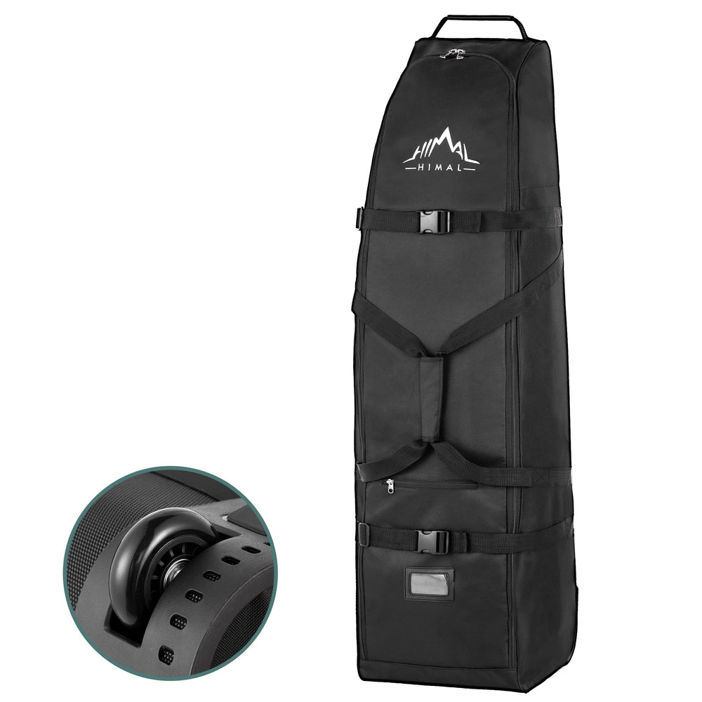 Himal Outdoors golf travel bag with wheels for easy airport transport.