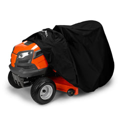 Himal Outdoors riding mower cover top view protects the deck from rain and sun