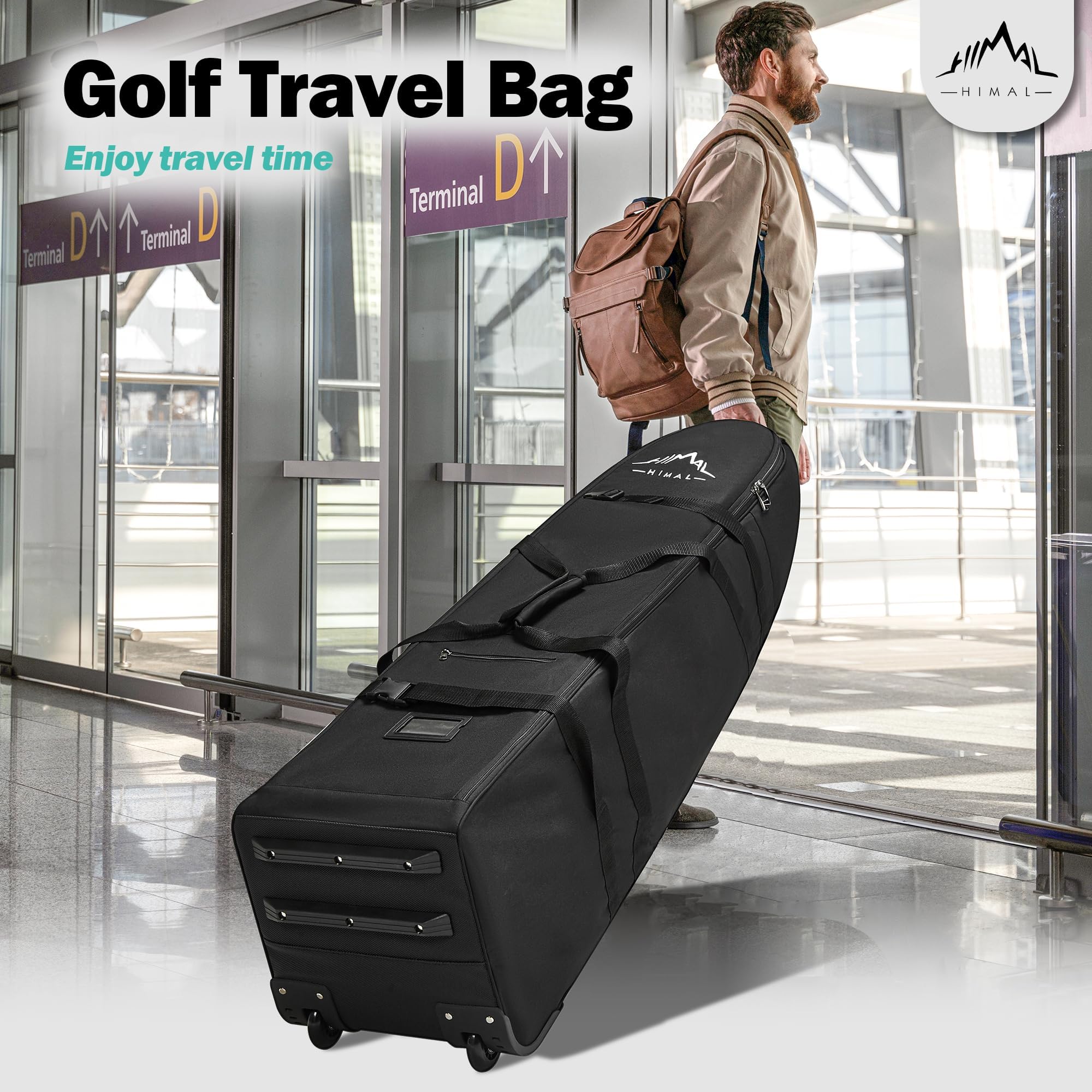 Himal Outdoors universal size 13x15x50 inches fits most golf clubs.