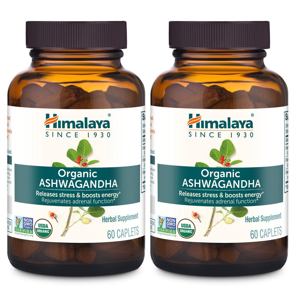 Himalaya Ashwagandha root bottle supports daily stress response and energy.