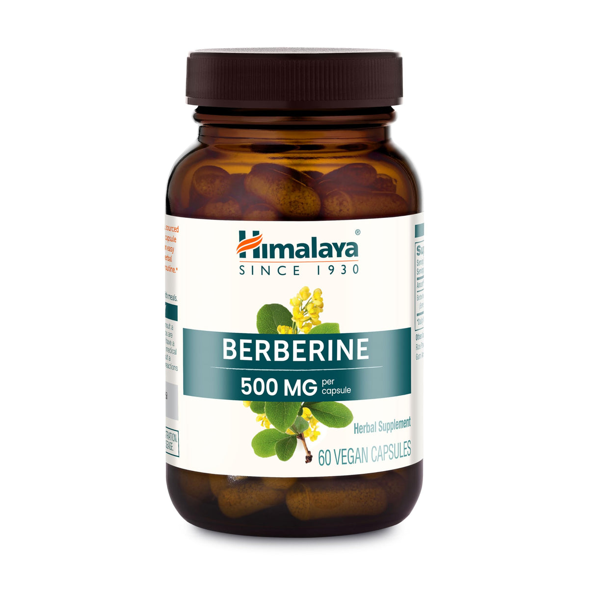 Himalaya Berberine 500 mg bottle offers immune and digestive support.