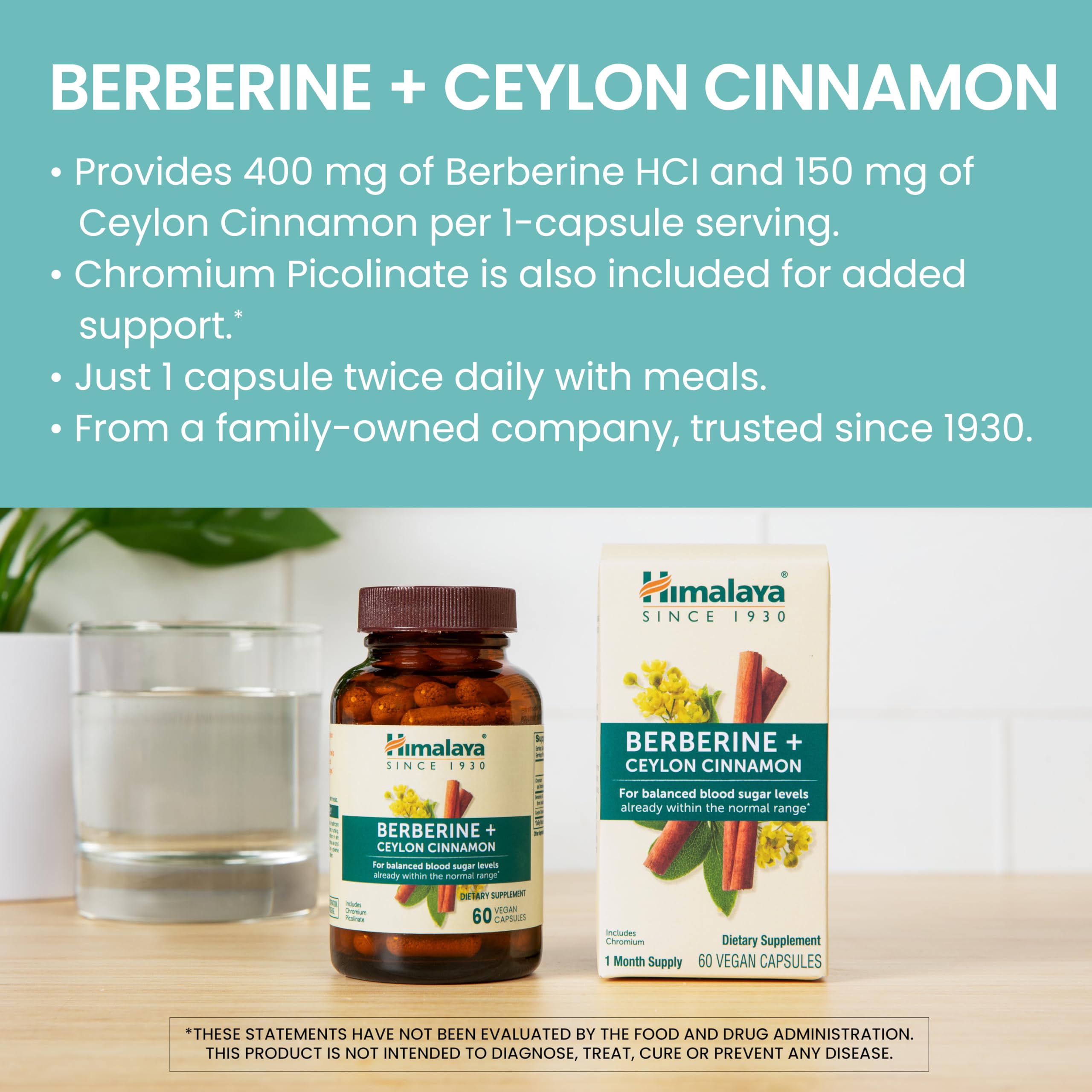 Himalaya Berberine capsules shown for immune and digestion support.