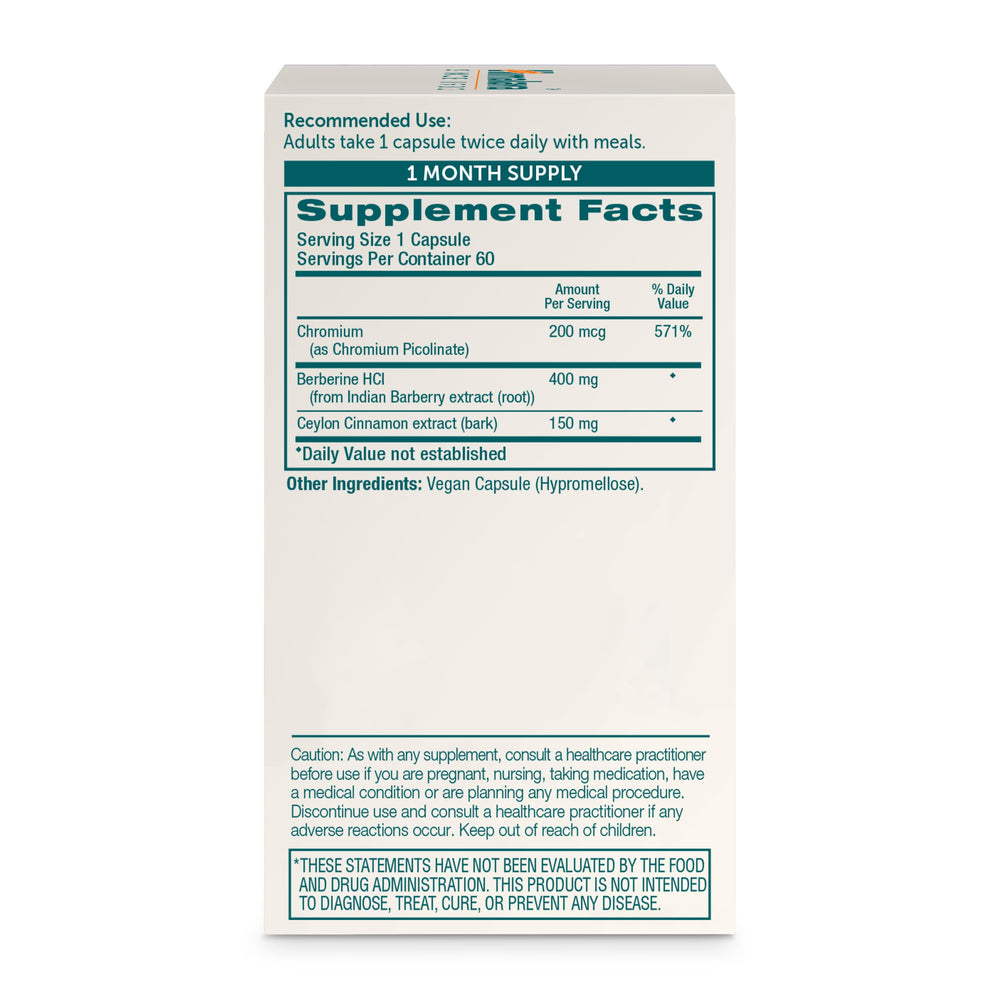 Close-up of the Himalaya Berberine label highlighting ingredients.