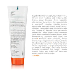 Himalaya Botanique hydroxyapatite ingredient chart shows nano mineral core