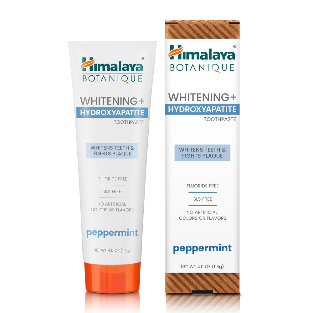 Himalaya Botanique whitening toothpaste with peppermint for enamel remineralization