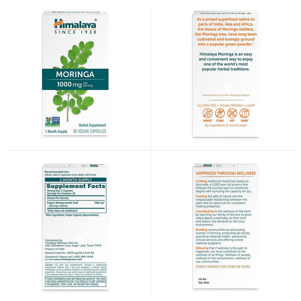 Himalaya Moringa daily-use scene with capsules for wellness