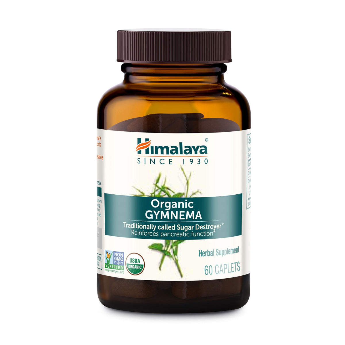 Himalaya Gymnema Sylvestre bottle with caplets for daily carbohydrate metabolism support