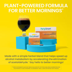 Himalaya PartySmart bottle and packaging showing clean vegan, non-GMO branding.