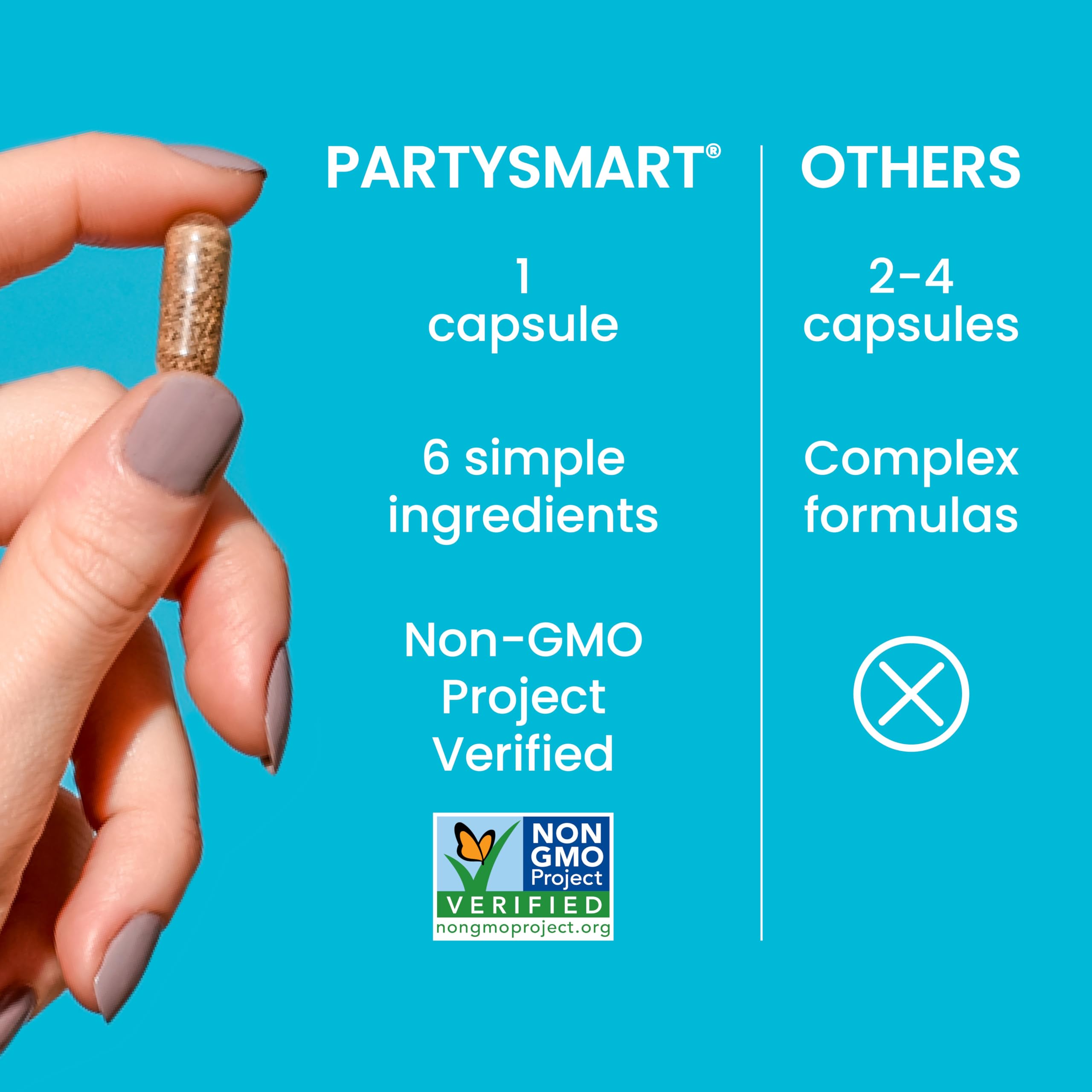 Himalaya PartySmart capsules include grapes and dates as natural components.