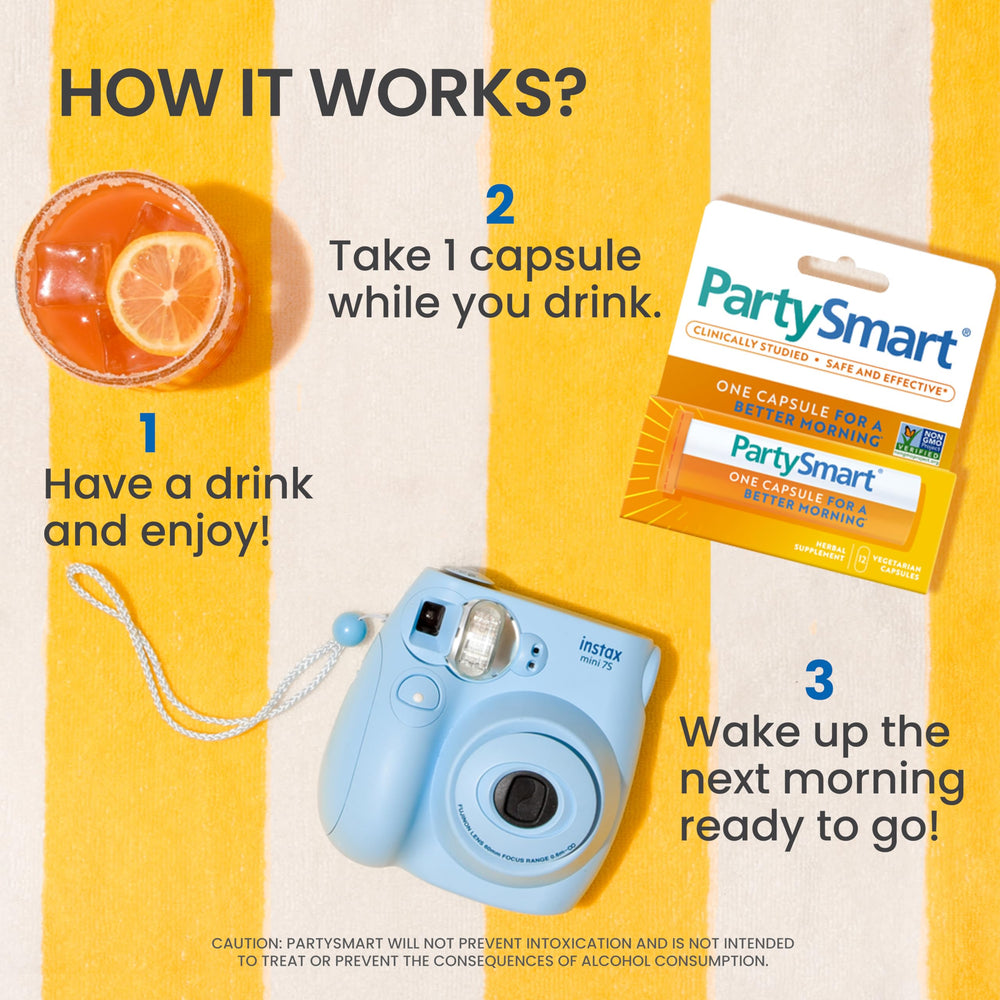 Himalaya PartySmart used during a night out for potential smoother morning after.