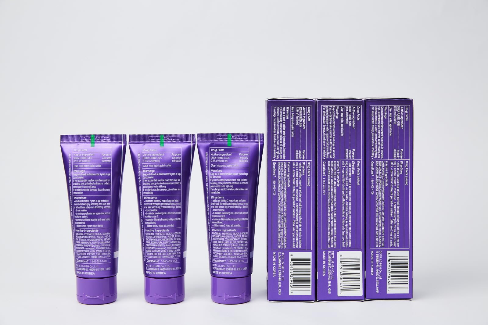 HIMALAYA PINKSALT Purple Toothpaste peroxide-free labeling signals gentle care.