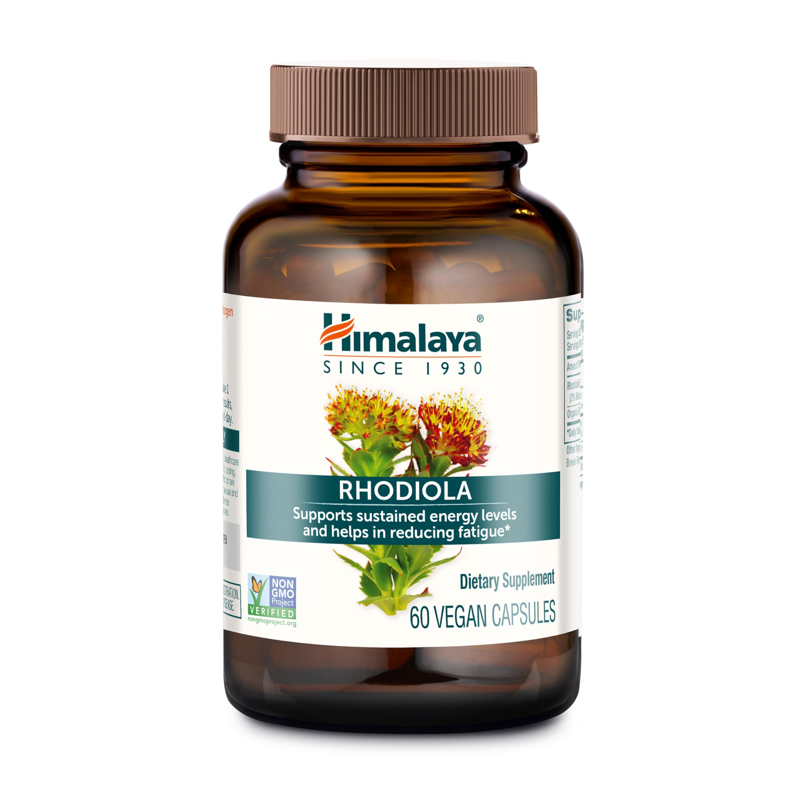 Himalaya Rhodiola Rosea capsules ready for daily energy support.