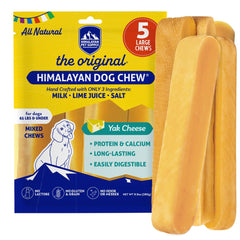 Himalayan Dog Chew yak cheese block for a long-lasting chew.