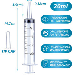 HiMo 20ml syringe dispensing liquid accurately in labs and kitchens.