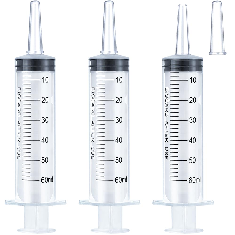 HiMo 60ml syringe with cap sealed for safe storage and dispensing.