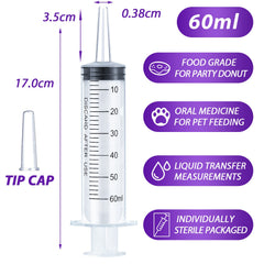 HiMo 60ml syringe sterile wrap preserves cleanliness for reliable use.