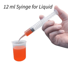 HiMo dental irrigation syringe with translucent body and curved tip for controlled flow.