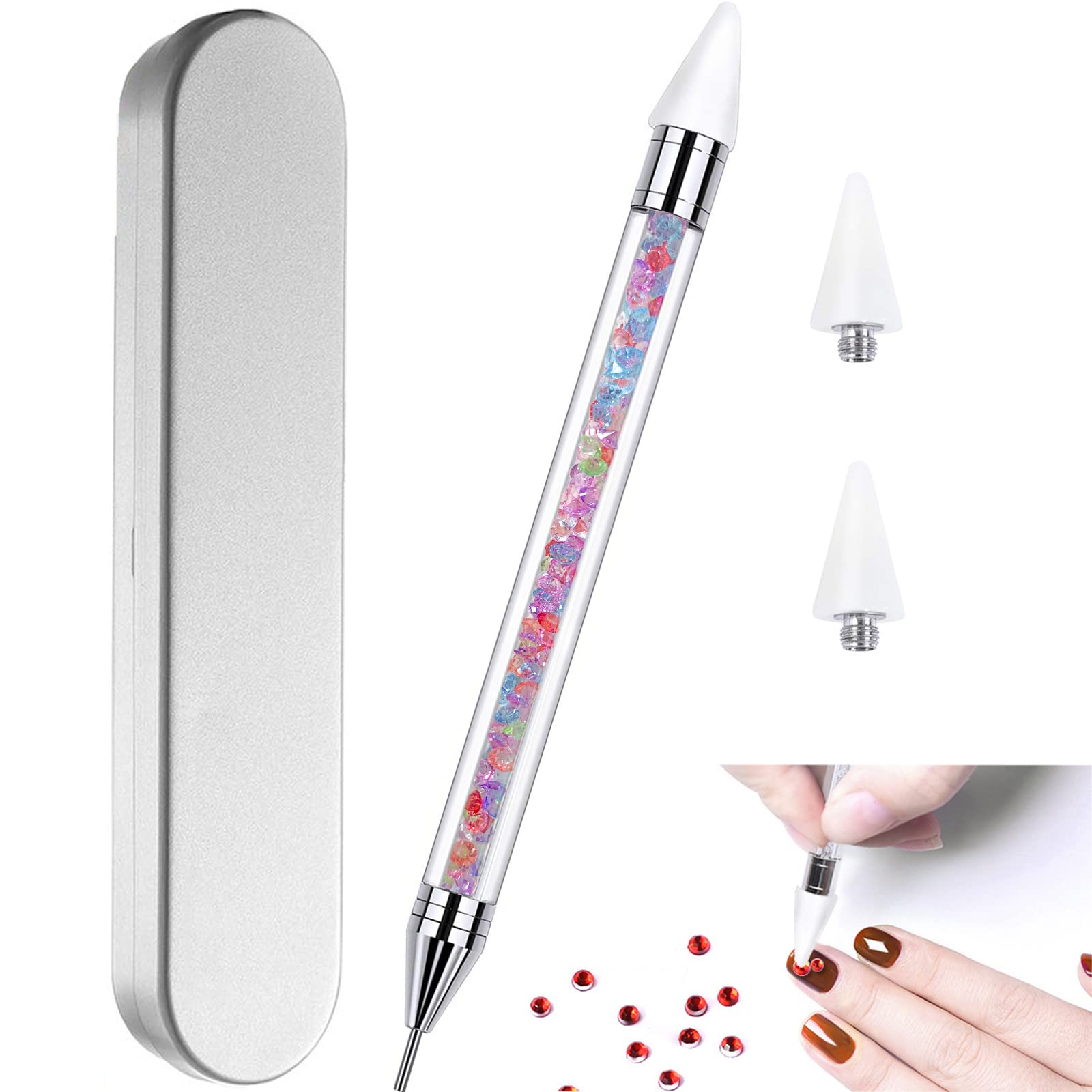 HiMo nail rhinestone picker dual-ended for precise gem placement.